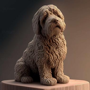 3D model Barbet dog breed dog (STL)